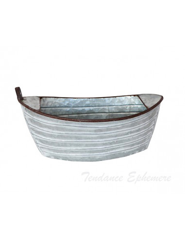 1 Bassine Forme Bateau Métal 32cm