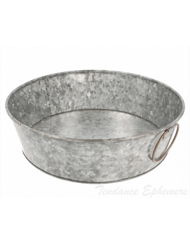 1 Bassine Ronde Métal Brossé 27cm