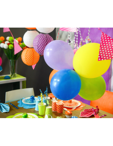 1 8 Ballons Unicolore 23cm - 14 Coloris Disponibles